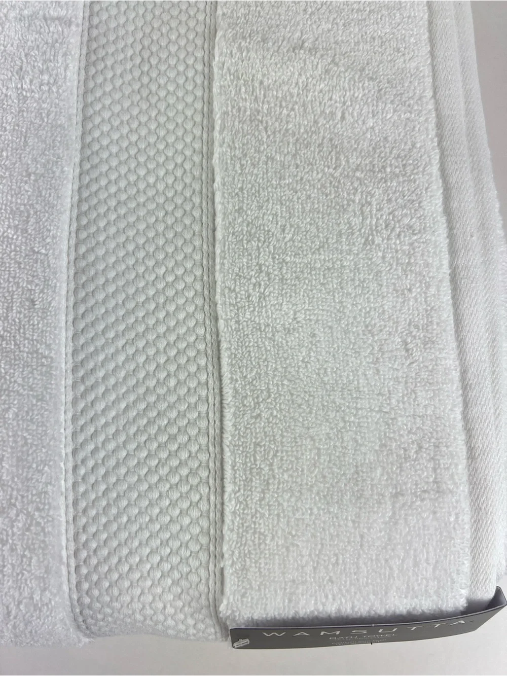 Wamsutta Bath Towel Set White Plush Cotton Absorbent Premium Zero Twist 8 Pc NEW